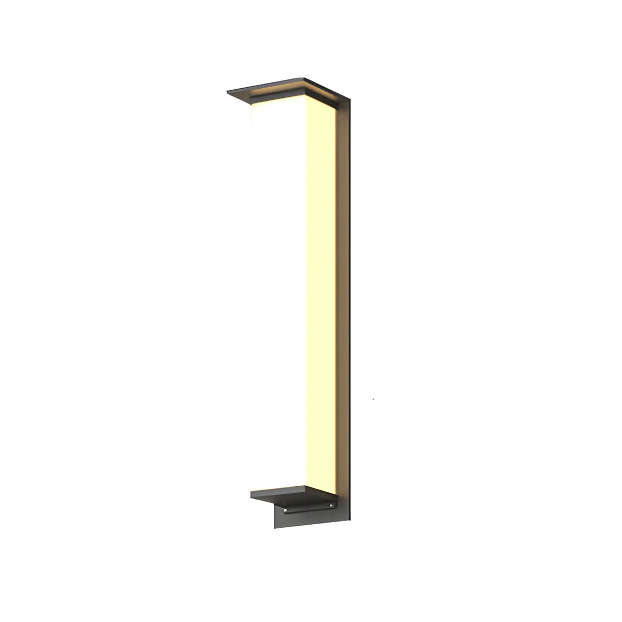 Modern Black Rectangular Metal Outdoor Wall Lights Image - 9