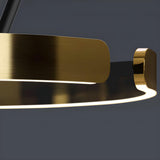 Modern Black Ring and Arc LED Metal Floor Lamp Image - 9