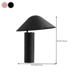 Modern Black Simple Conical Shade Column Table Lamp #size