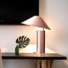 Modern Black Simple Conical Shade Column Table Lamp Image - 2