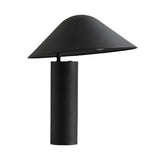 Modern Black Simple Conical Shade Column Table Lamp Image - 5