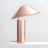 Modern Black Simple Conical Shade Column Table Lamp Image - 6