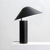 Modern Black Simple Conical Shade Column Table Lamp Image - 7