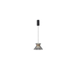 Modern Black Smoke Grey Cone Acrylic Pendant Light Image - 6