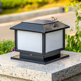 Modern Black Square LED Metal Outdoor Table Lamp  Image - 10