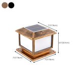 Modern Black Square LED Metal Outdoor Table Lamp  #size