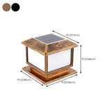 Modern Black Square LED Metal Outdoor Table Lamp  Image - 12