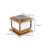 Modern Black Square LED Metal Outdoor Table Lamp  Image - 15