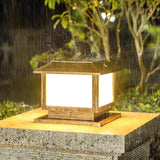 Modern Black Square LED Metal Outdoor Table Lamp  Image - 9