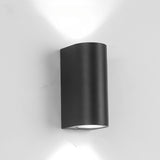 Modern Black Square Outdoor Up Down Wall Light Image - 11