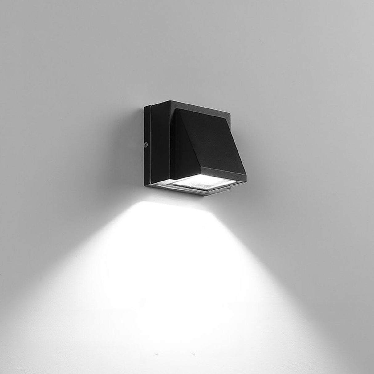 Modern Black Square Outdoor Up Down Wall Light Image - 13