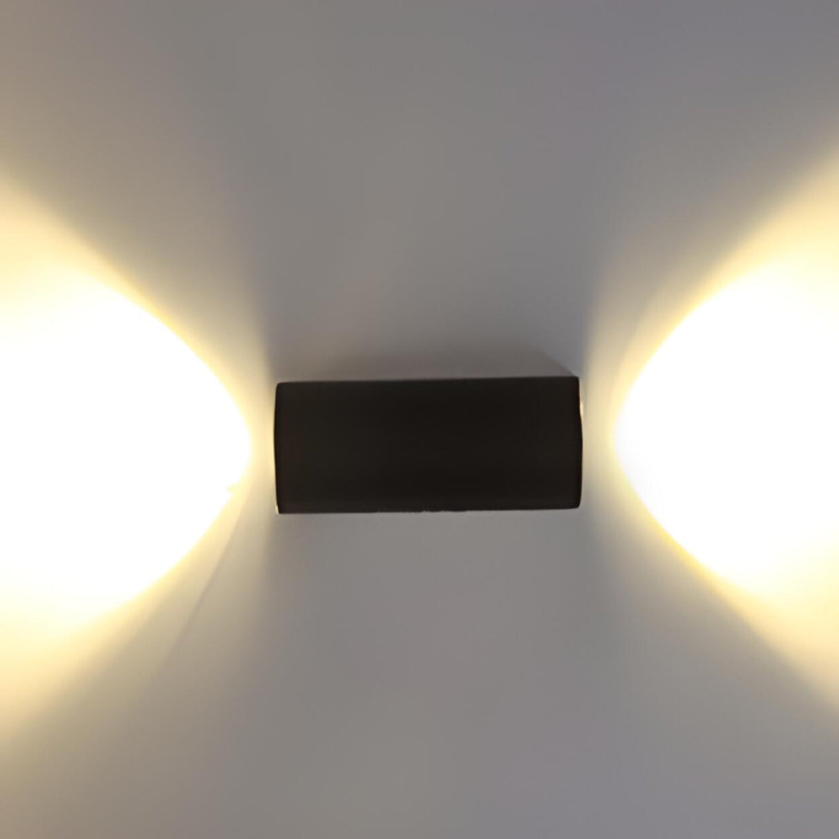 Modern Black Square Outdoor Up Down Wall Light Image - 14