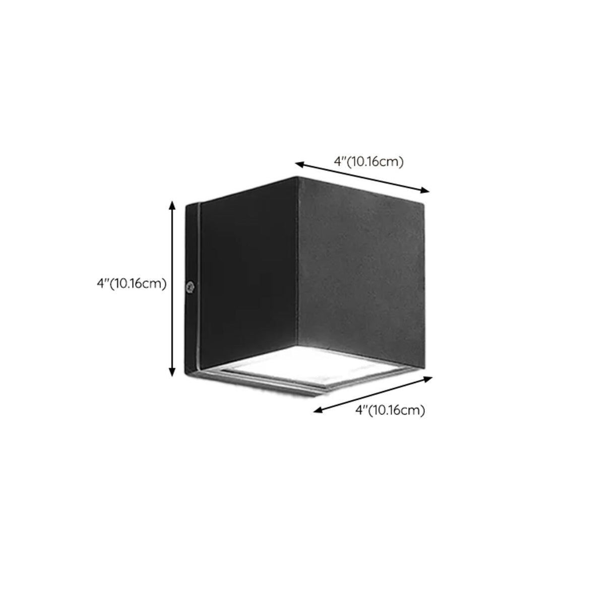 Modern Black Square Outdoor Up Down Wall Light 