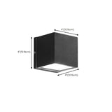 Modern Black Square Outdoor Up Down Wall Light #size