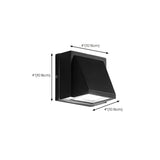 Modern Black Square Outdoor Up Down Wall Light Image - 22