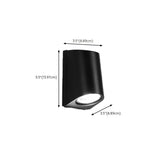 Modern Black Square Outdoor Up Down Wall Light Image - 23