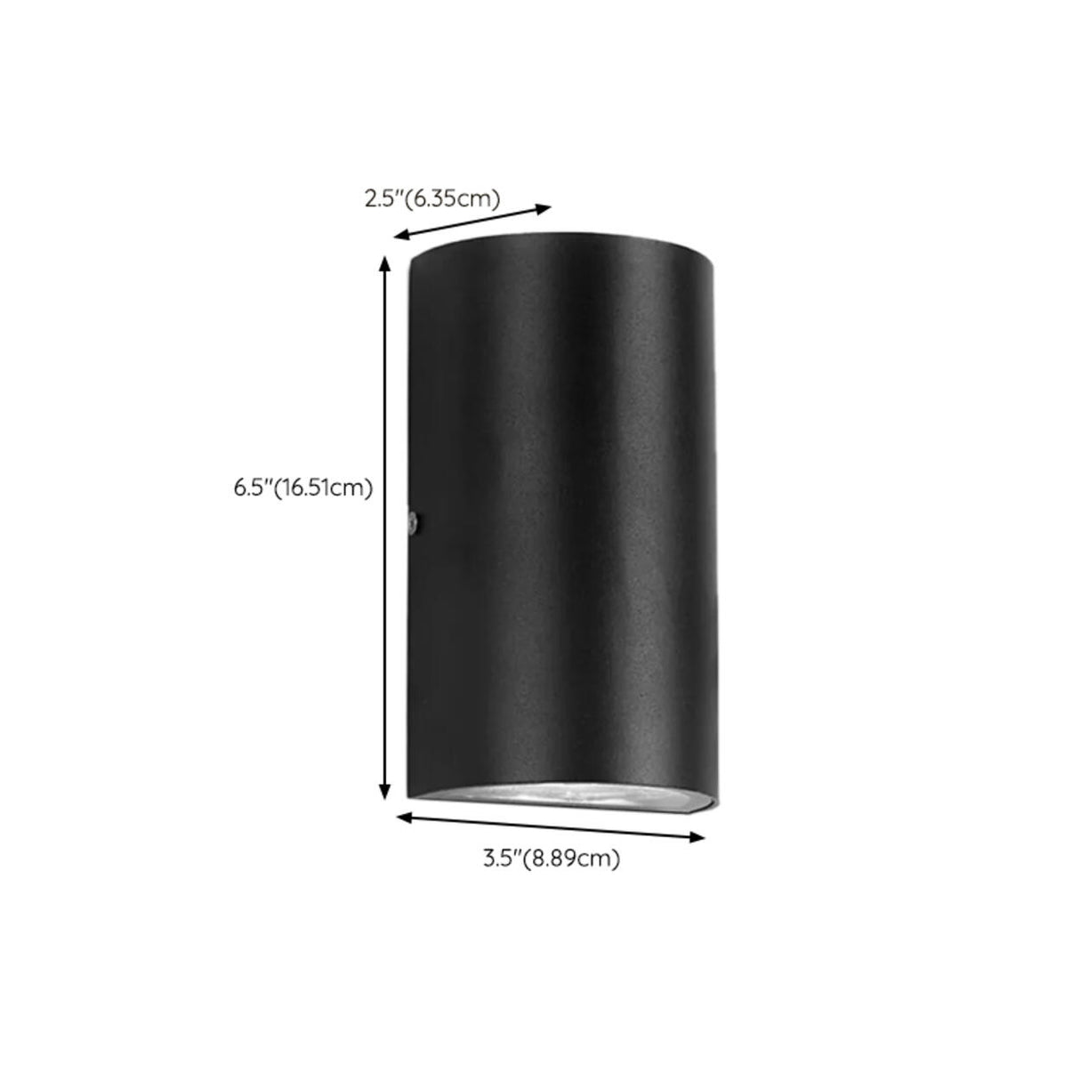 Modern Black Square Outdoor Up Down Wall Light Image - 24