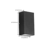 Modern Black Square Outdoor Up Down Wall Light Image - 25