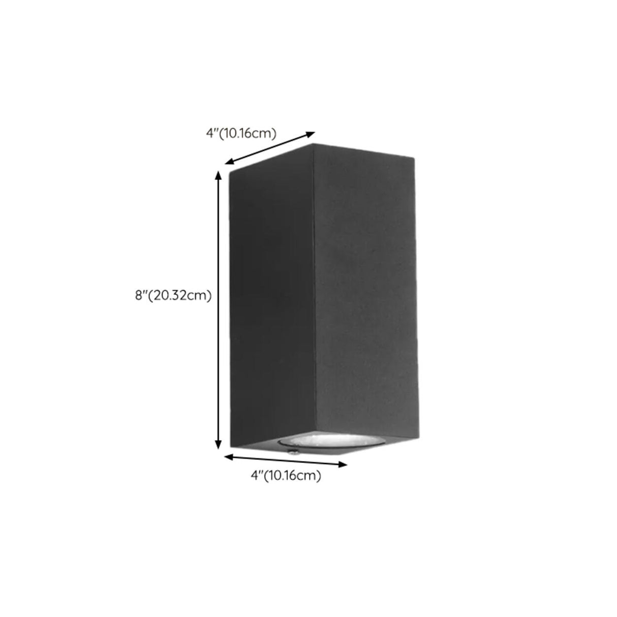 Modern Black Square Outdoor Up Down Wall Light Image - 26