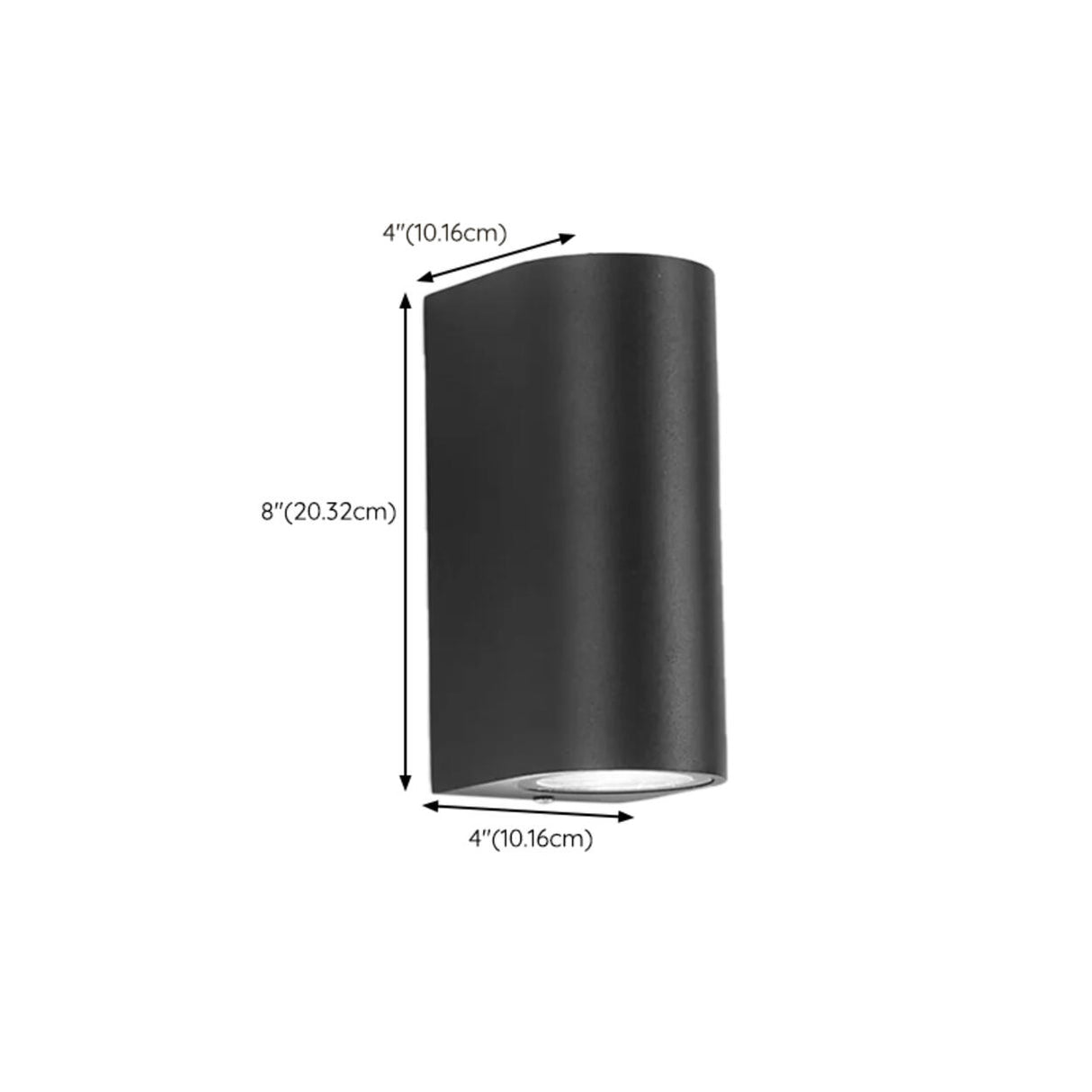 Modern Black Square Outdoor Up Down Wall Light Image - 27