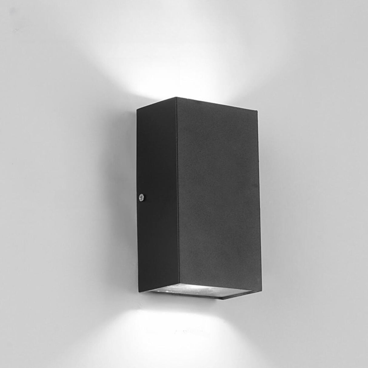 Modern Black Square Outdoor Up Down Wall Light Image - 3