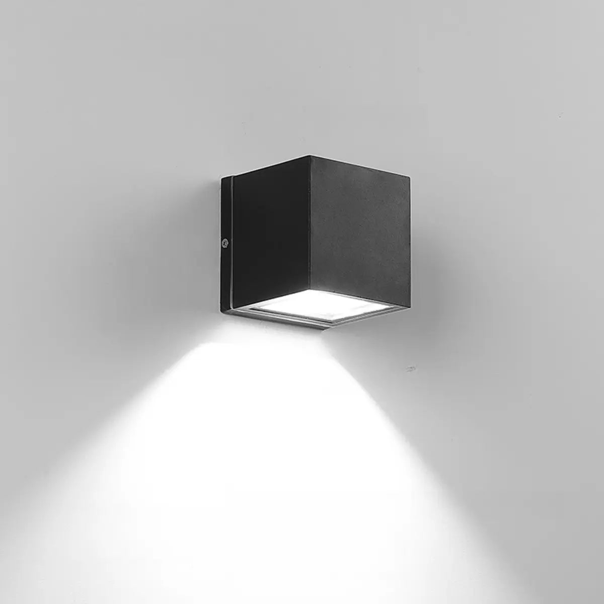 Modern Black Square Outdoor Up Down Wall Light Image - 6