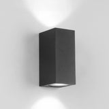 Modern Black Square Outdoor Up Down Wall Light Image - 7