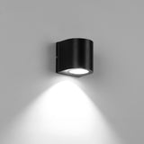 Modern Black Square Outdoor Up Down Wall Light Image - 9