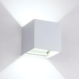 Modern Black Up Down Outdoor Cube Wall Sconce Image - 13