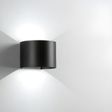 Modern Black Up Down Outdoor Cube Wall Sconce Image - 14