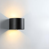 Modern Black Up Down Outdoor Cube Wall Sconce Image - 15