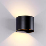 Modern Black Up Down Outdoor Cube Wall Sconce Image - 19