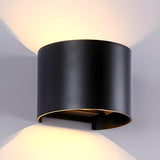 Modern Black Up Down Outdoor Cube Wall Sconce Image - 2