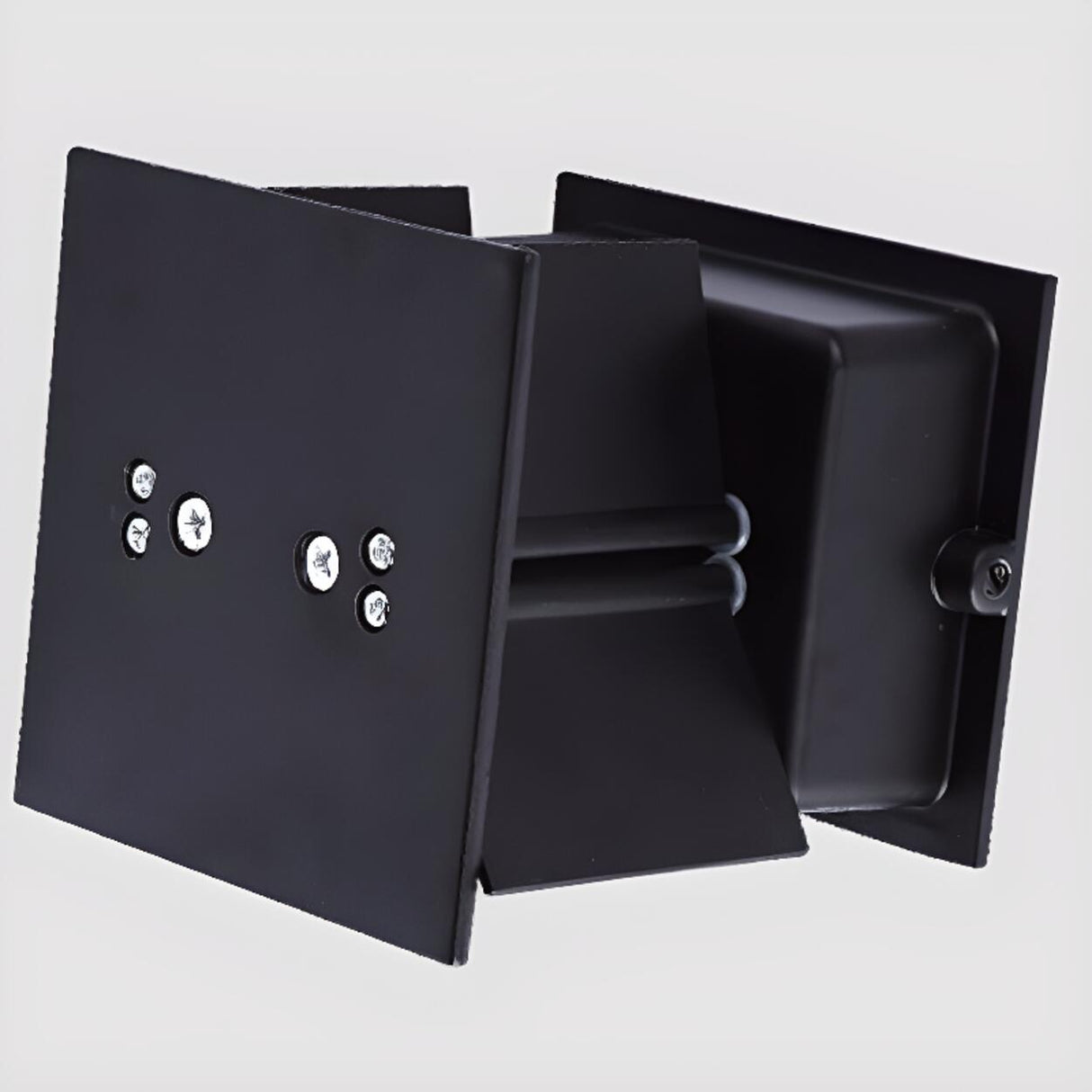 Modern Black Up Down Outdoor Cube Wall Sconce Image - 20