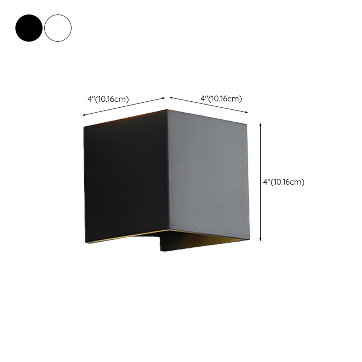 Modern Black Up Down Outdoor Cube Wall Sconce 