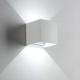 Modern Black Up Down Outdoor Cube Wall Sconce Image - 7