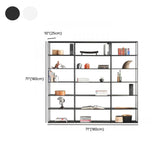 Modern Black Versatile Metal Frame Display Bookcase Image - 18