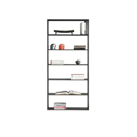 Modern Black Versatile Metal Frame Display Bookcase Image - 2