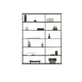 Modern Black Versatile Metal Frame Display Bookcase Image - 3