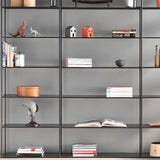 Modern Black Versatile Metal Frame Display Bookcase Image - 8