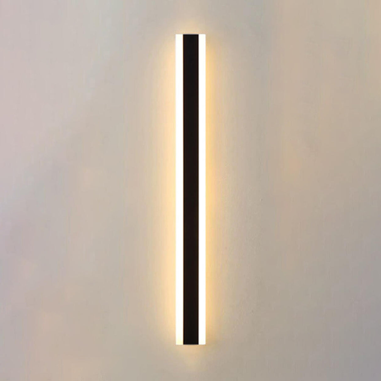 Modern Black Vertical Outdoor Waterproof Wall Lamp Image - 16