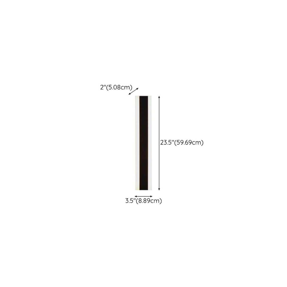 Modern Black Vertical Outdoor Waterproof Wall Lamp Image - 26