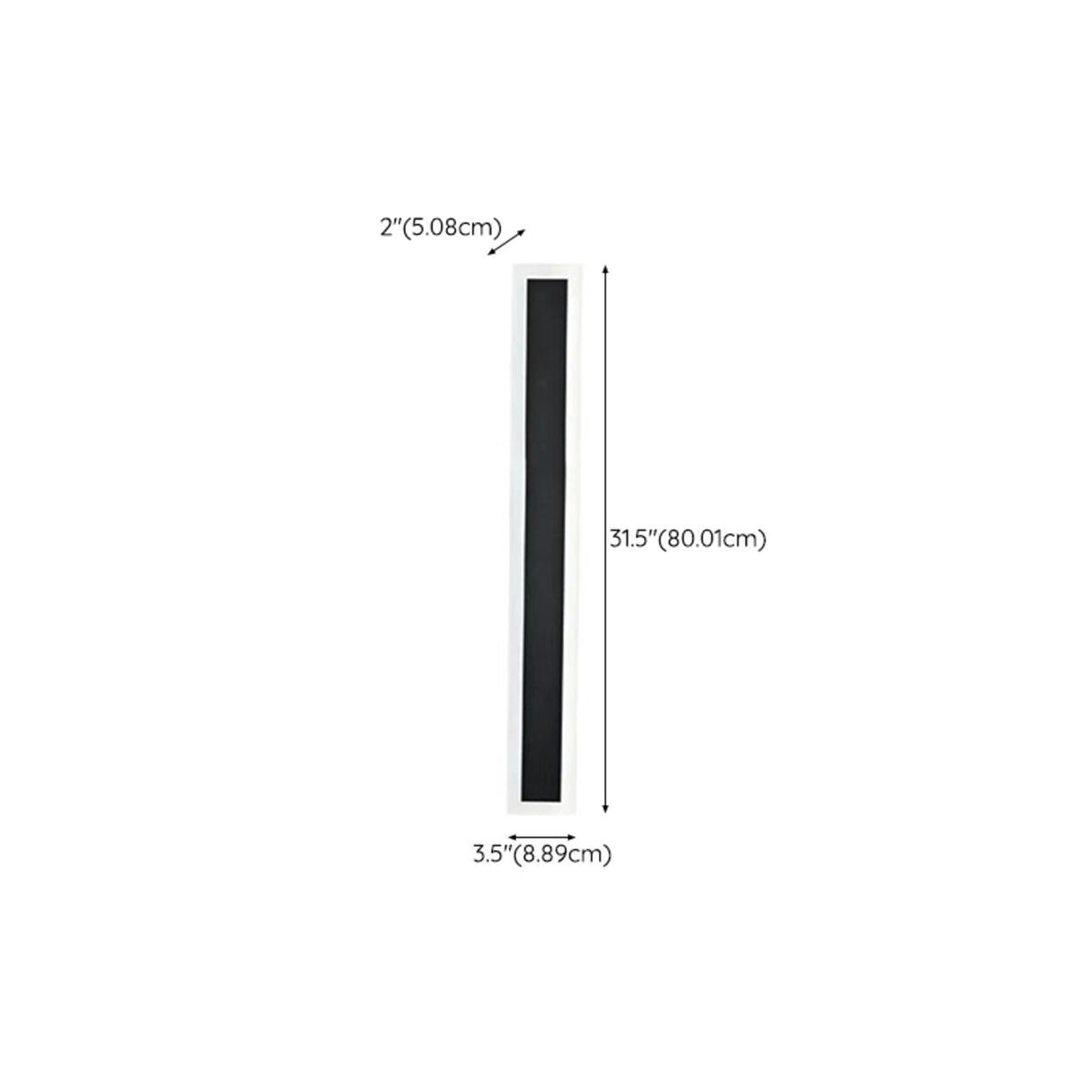 Modern Black Vertical Outdoor Waterproof Wall Lamp Image - 27