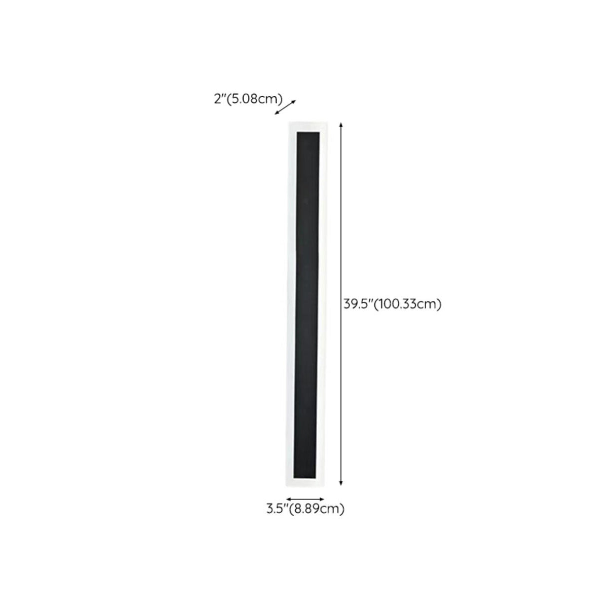 Modern Black Vertical Outdoor Waterproof Wall Lamp Image - 29