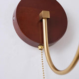 Modern Black Wall Sconce with Pull Chain Switch Image - 7