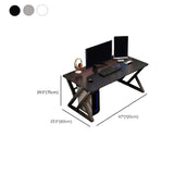 Modern Black Wooden Rectangular Sledge Gaming Desk Image - 15