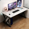 Modern Black Wooden Rectangular Sledge Gaming Desk Image - 5