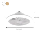 Modern Bladeless White Round Pendant Fan with Light #size