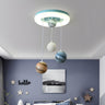 Modern Blue Acrylic Planet Children Room Pendant Light Image - 1