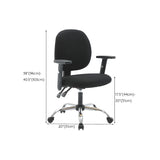 Modern Blue Adjustable Ergonomic Swivel Fabric Office Chair #size